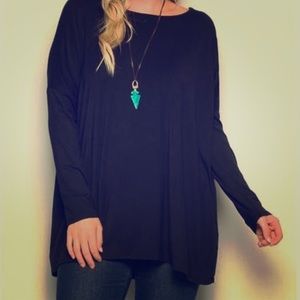 Long-sleeve dolman tunic